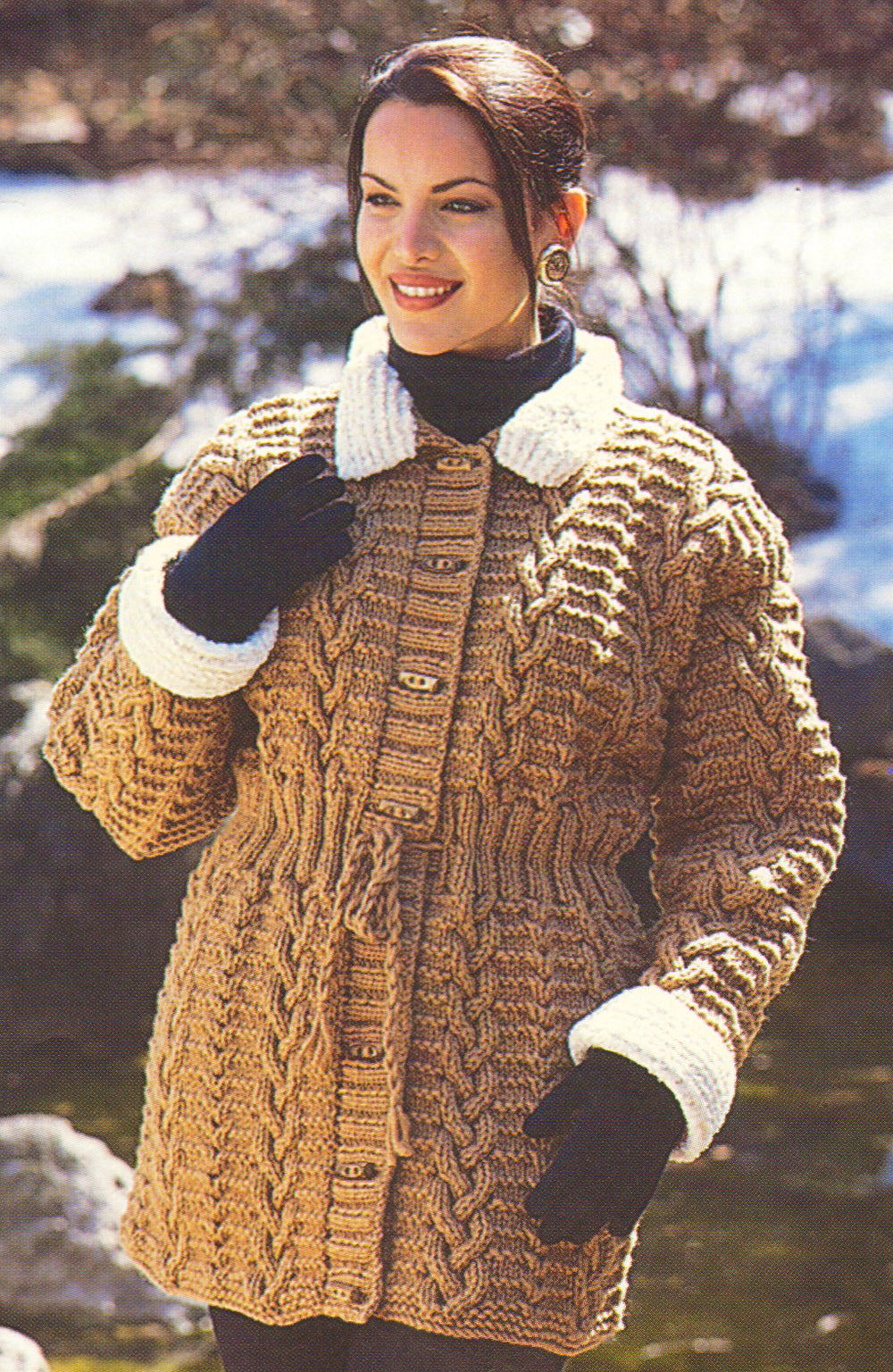 Duffle-coat torsadé tressé