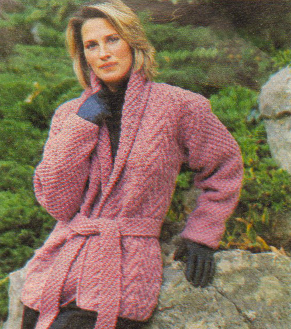 Patrón de chaqueta con cinturón