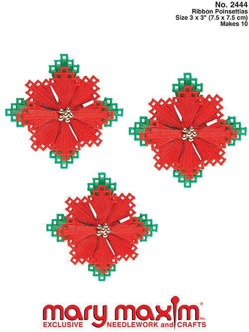 Motif de poinsettias en ruban