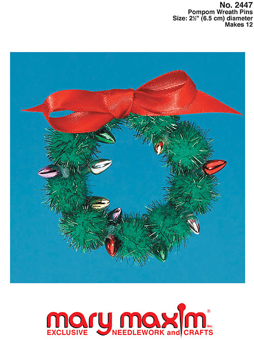 Patrón de alfileres de corona de pompones