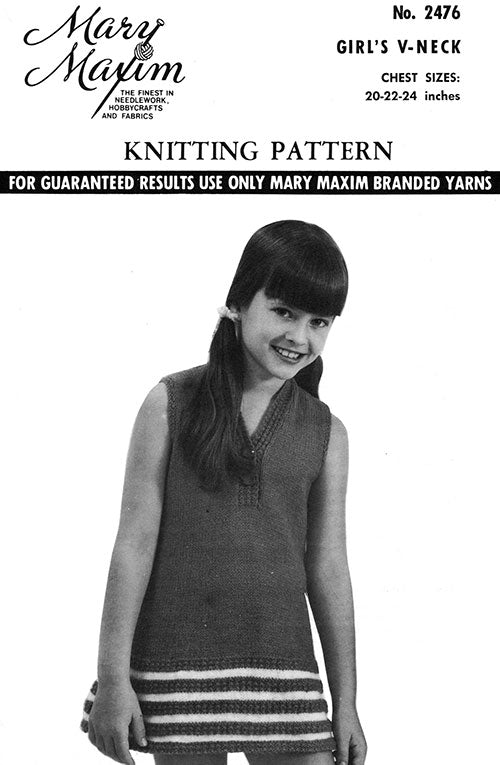 Patron de robe à col en V pour fille