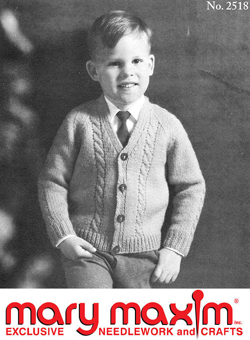 V-Neck Cable Cardigan Pattern