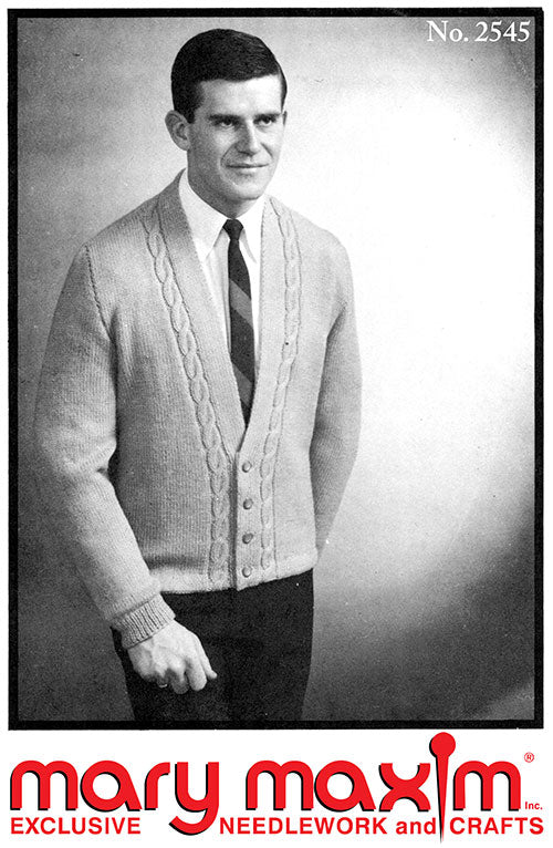 Man's Cable Cardigan Pattern