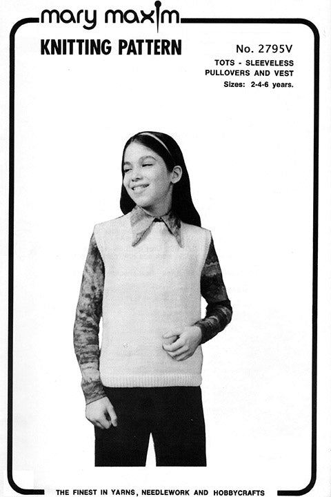 Tots - Sleeveless Pullovers and Vest Pattern