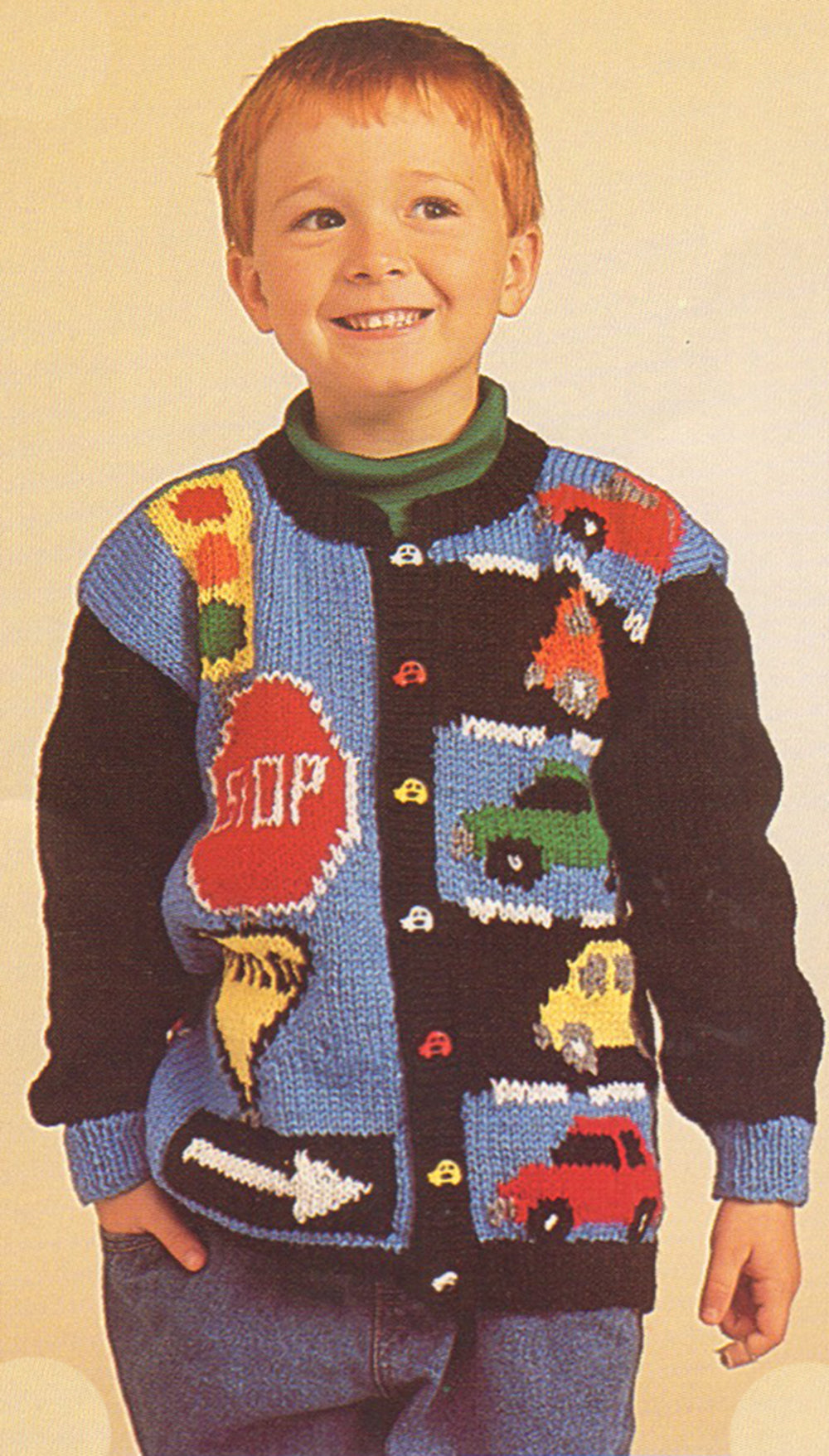 Patrón de cárdigan de coche