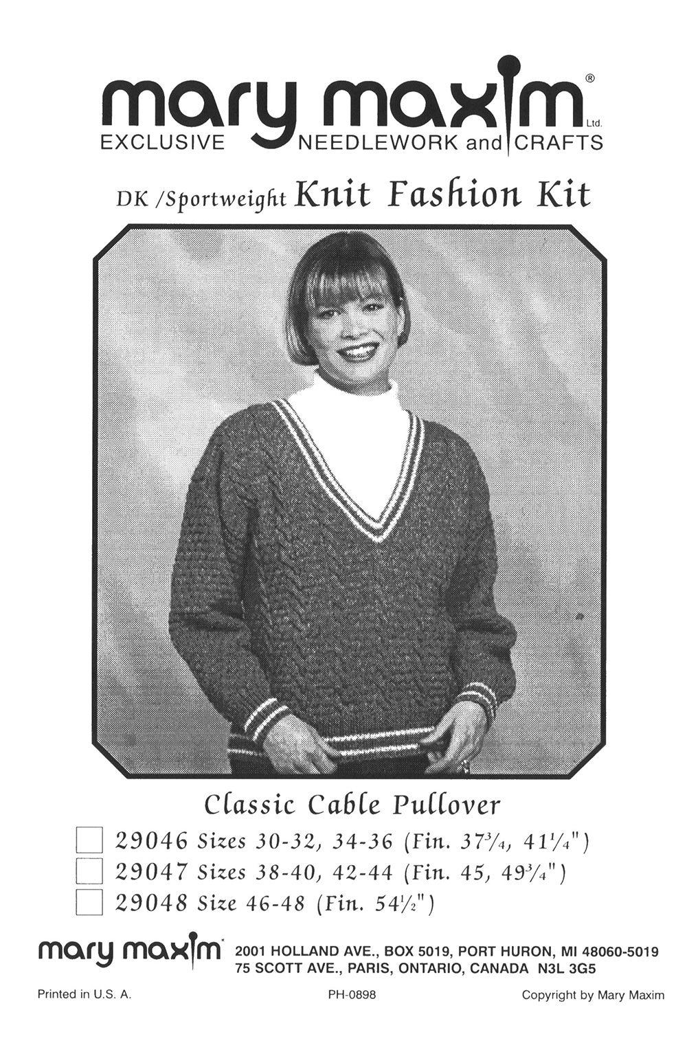 Modèle de pull torsadé classique