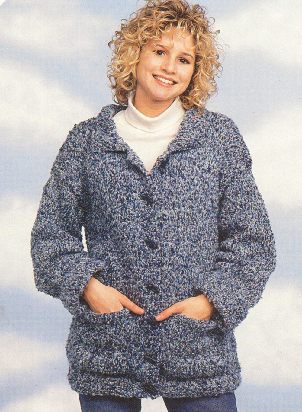 Patrón de chaqueta vaquera multicolor