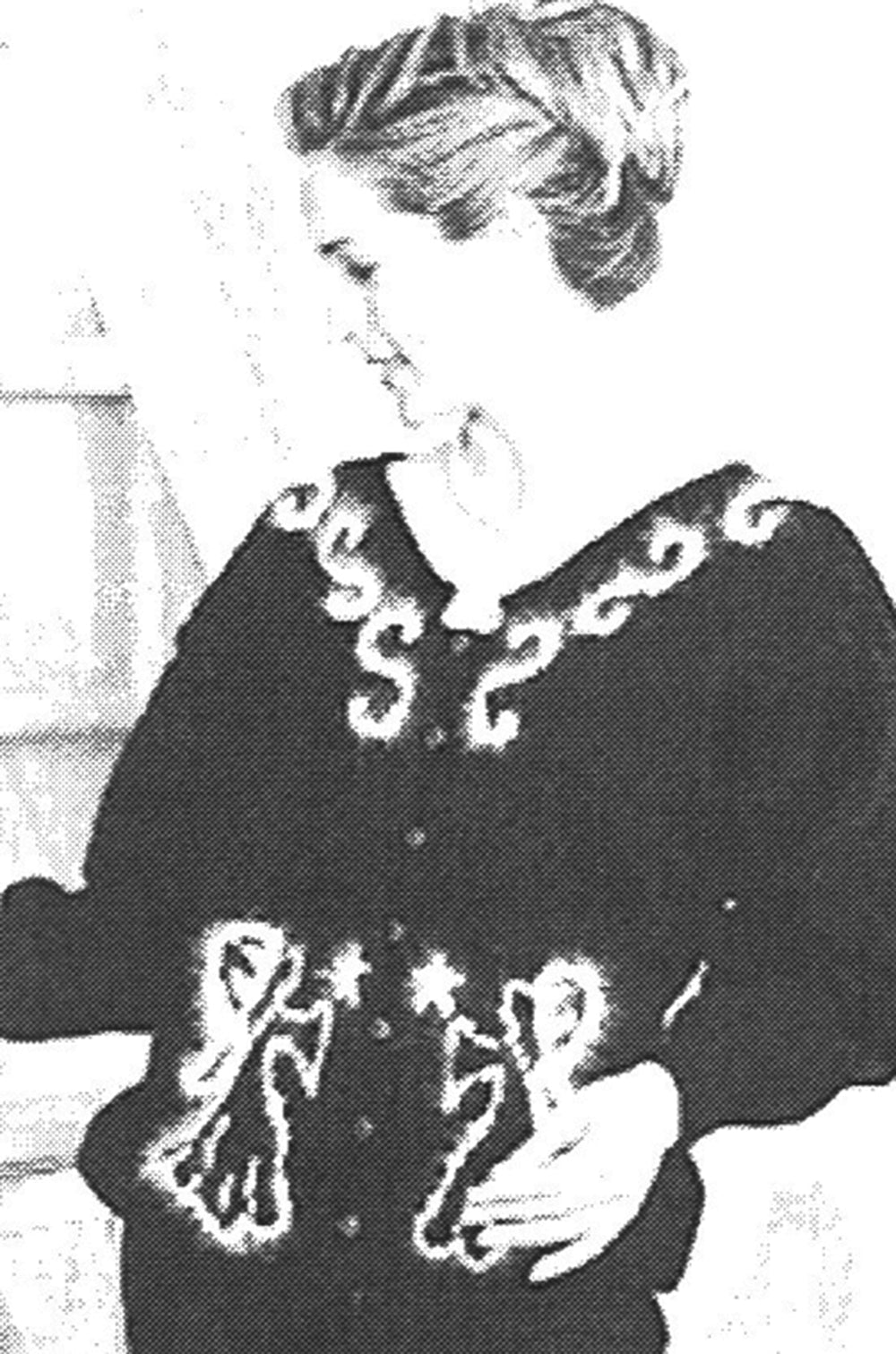 Patrón de cárdigan de ángeles