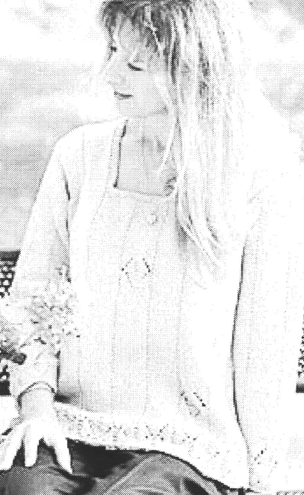 Modèle de tunique à bordure de feuille