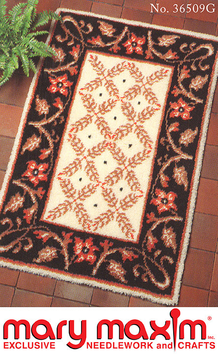 Patrón de alfombra enrejada floral
