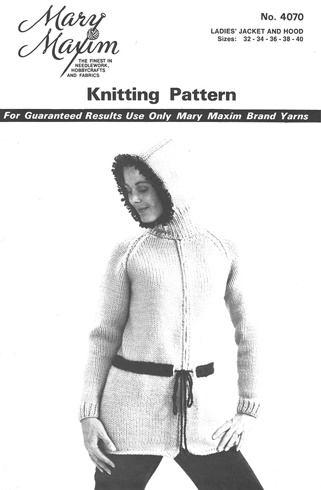 Ladies' Jacket and Hood Pattern