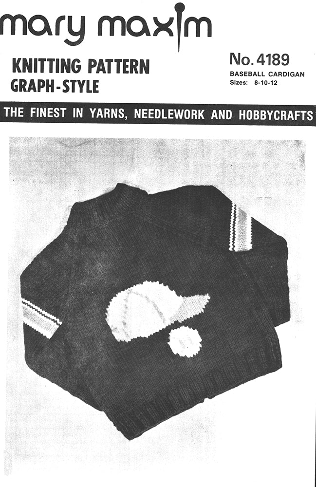 Patrón de cárdigan de béisbol