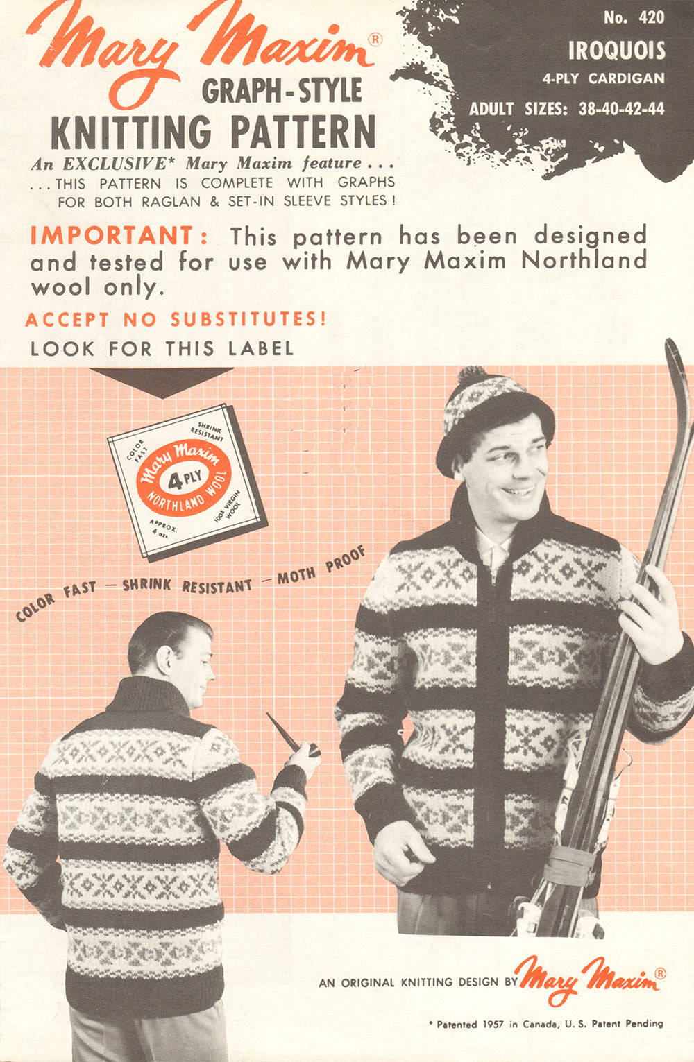 Modèle de cardigan iroquois