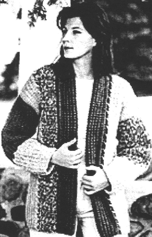 Patrón de chaqueta de tweed acanalado