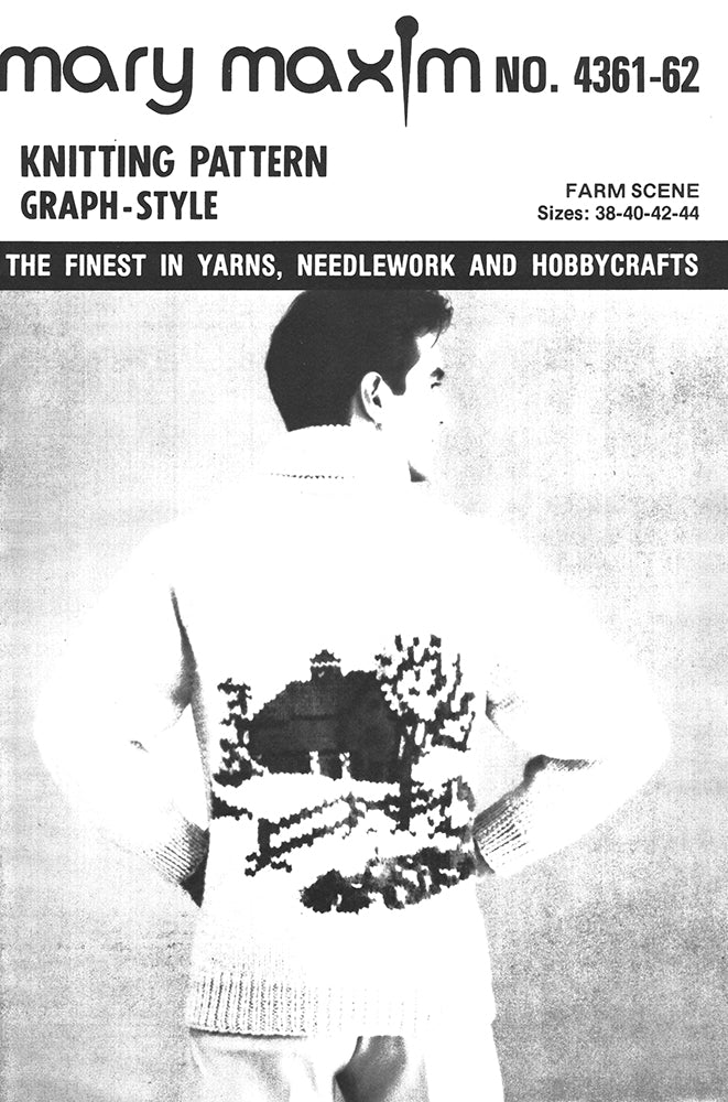 Patrón de suéter de escena de granja