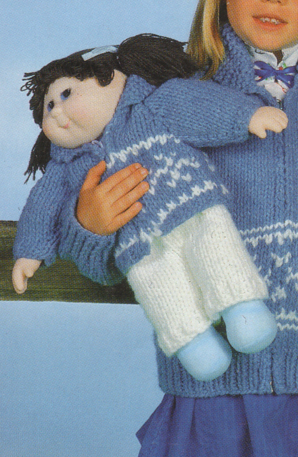 Patrón de chaqueta de muñeca con panel de copo de nieve