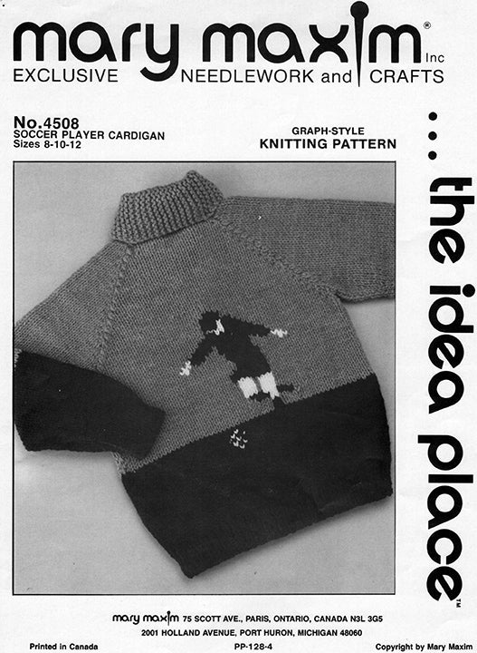 Patrón de cárdigan de jugador de fútbol