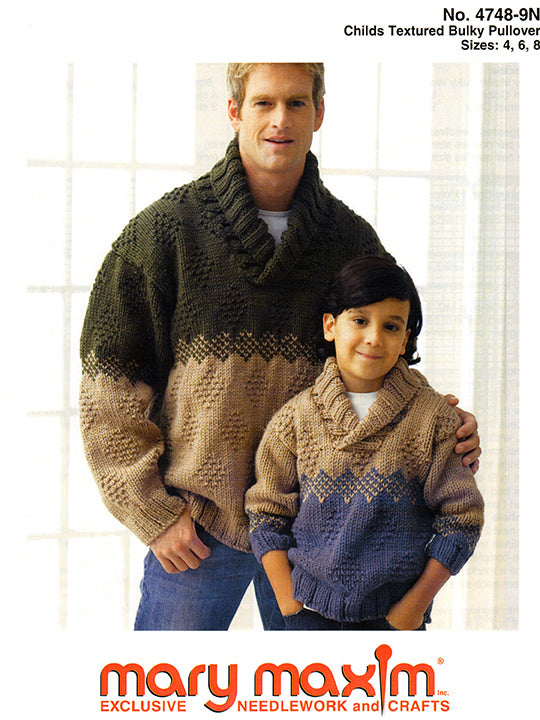 Child's Textured Bulky Pullover Pattern