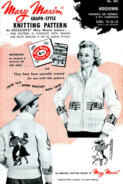 Ladies' or Youth Hoedown Cardigan Pattern