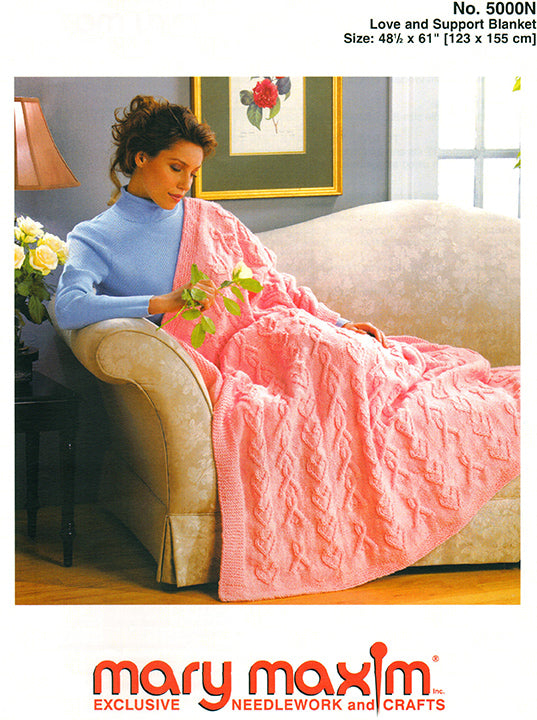 Patrón de manta de amor y apoyo.