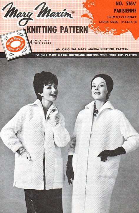 Parisienne Slim Style Coat Pattern