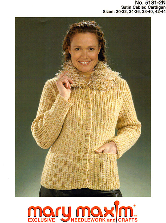 Satin Cabled Cardigan Pattern