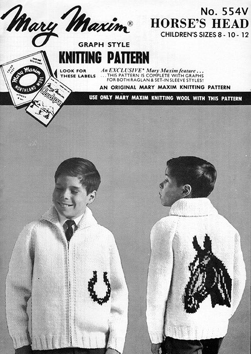 Patrón de chaqueta con cabeza de caballo para niño