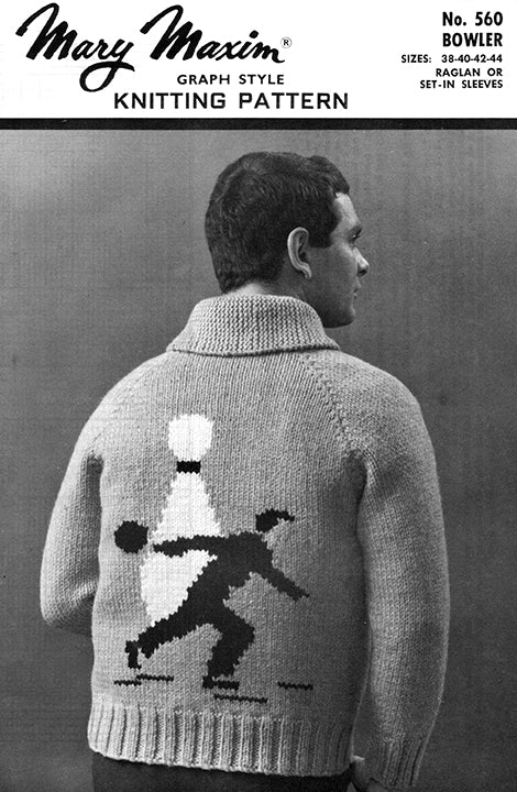 Men's or Ladies' Bowler Cardigan Pattern