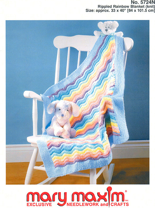 Rippled Rainbow Blanket Pattern