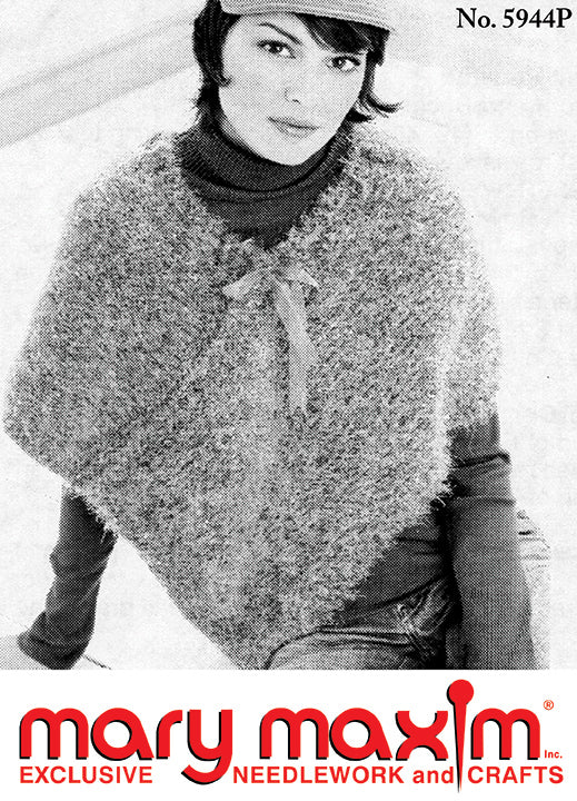 Patrón Poncho para Tejer o Ganchillo