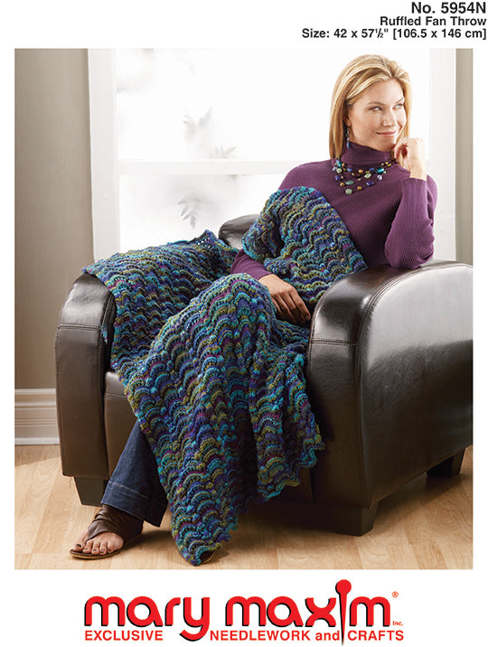 Modèle de jeté d'éventail à volants