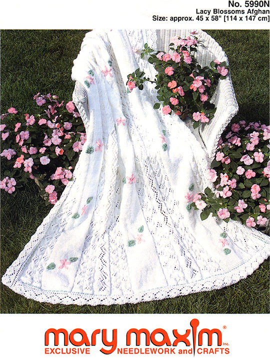 Patrón afgano de flores de encaje