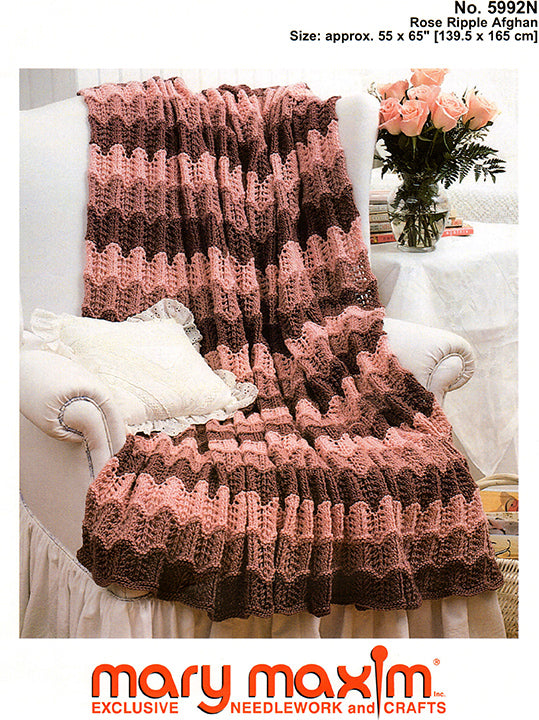 Rose Ripple Afghan Pattern