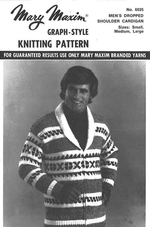 Men's Dropped Shoulder Cardigan Pattern
