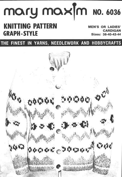 Men's or Ladies' Cardigan Pattern