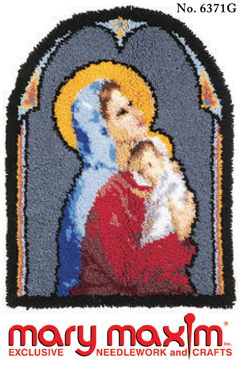 Madonna and Child Rug Pattern