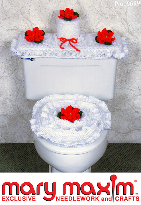 Poinsettia Bathroom Ensemble Pattern