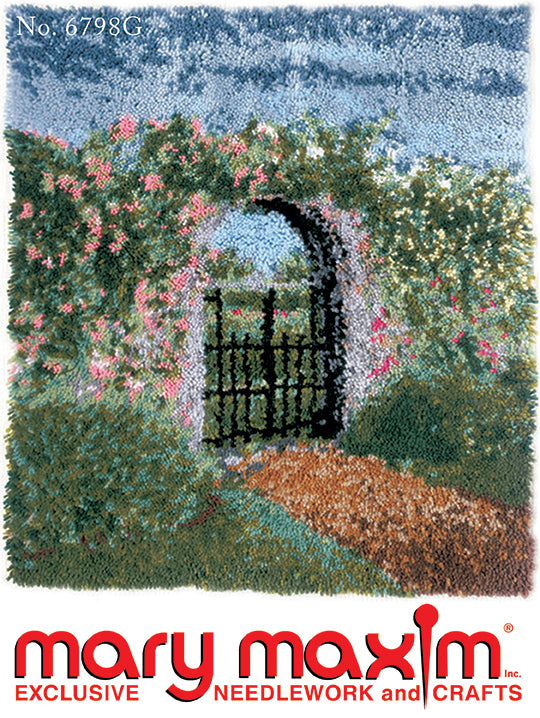 Patrón de alfombra de puerta de jardín