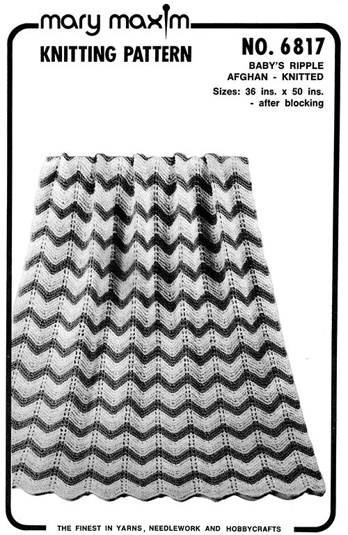 Baby's Ripple Knit Afghan Pattern