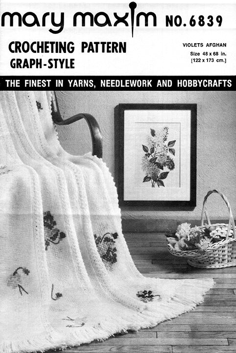 Patrón afgano violetas