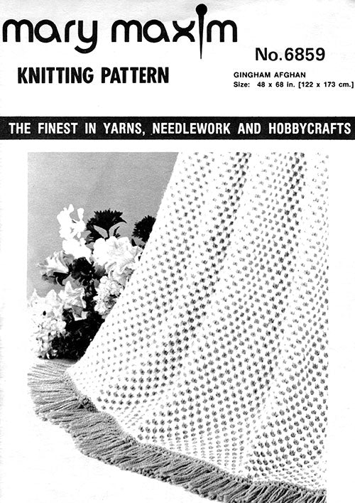 Gingham Afghan Pattern