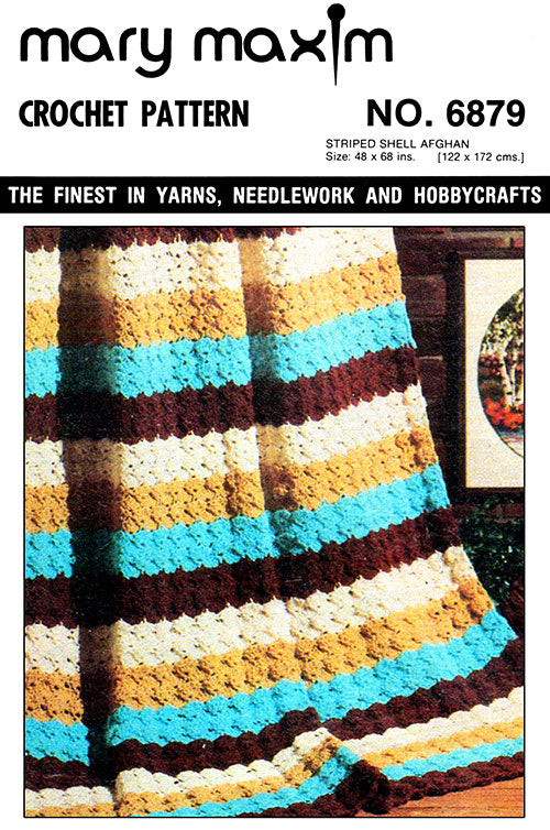 Striped Shell Afghan Pattern