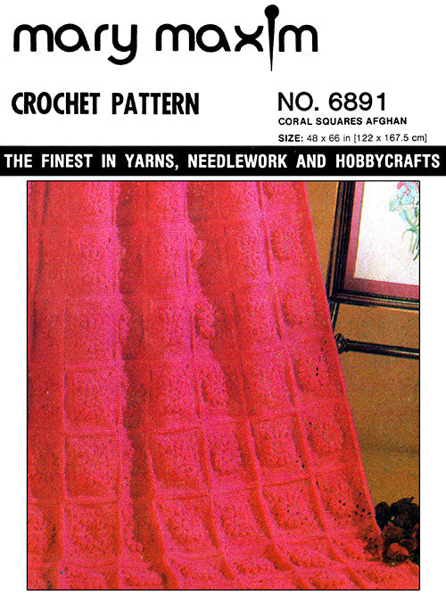 Coral Squares Afghan Pattern