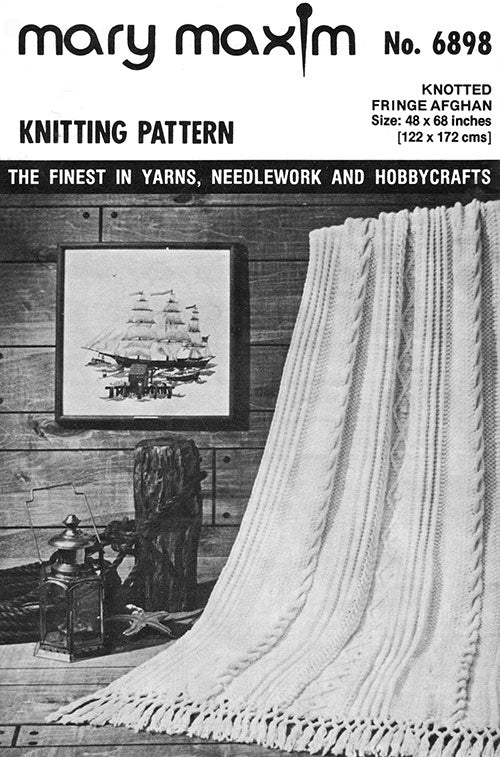Knotted Fringe Afghan Pattern