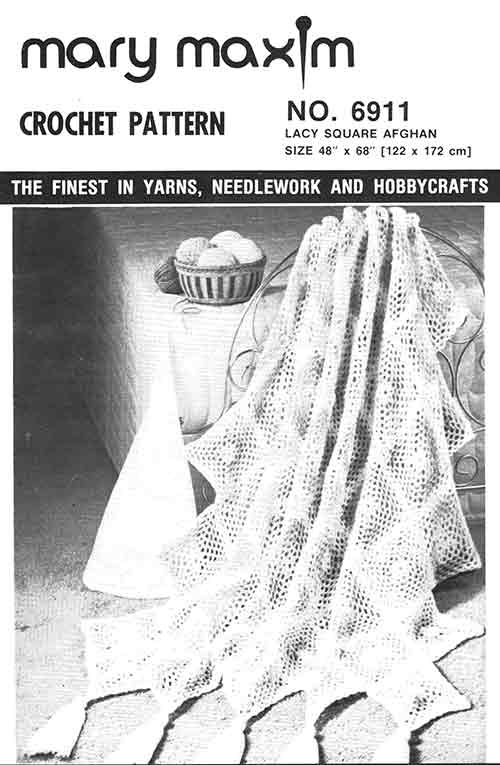 Patrón afgano cuadrado de encaje