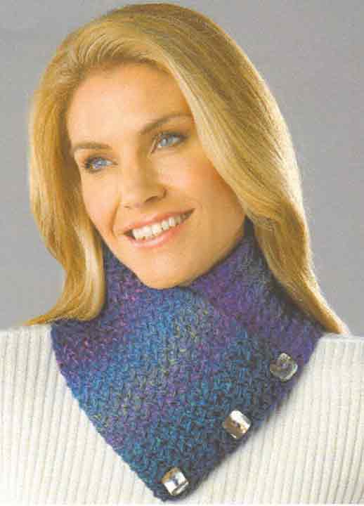 Patrón de calentador de cuello jaspeado