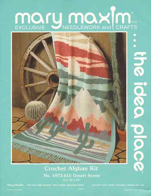 Desert Scene Afghan Pattern