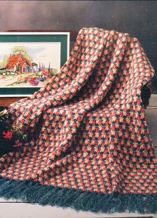 Cuadros afganos de tres colores