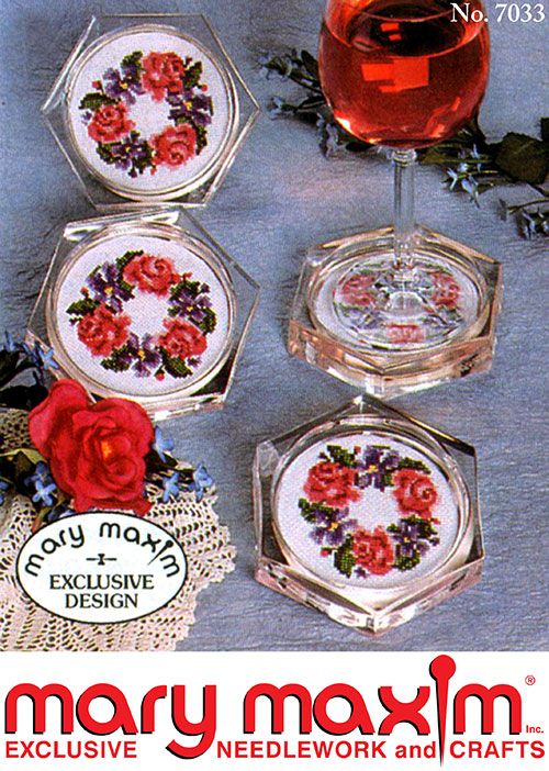 Modèle de dessous de verre floral