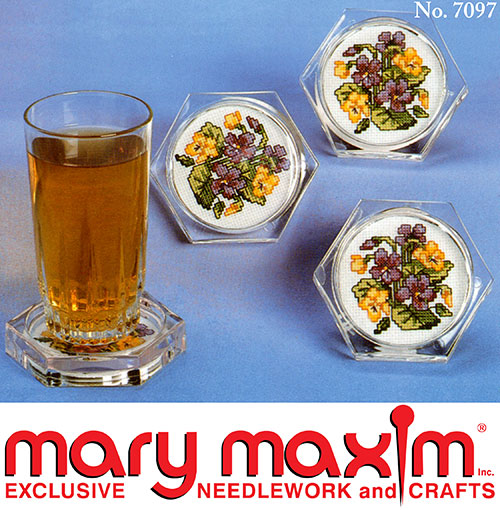 Motif de dessous de verre violettes